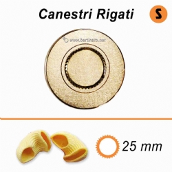 Trafila in Bronzo Speciale Canestri Rigati o Pipe Rigate - La Fattorina Macchina con tagliapasta automatico per fare la pasta fresca 