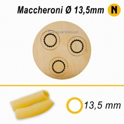 Trafila in Bronzo Speciale Maccheroni rigatoni da 13.5 mm - VIP/2 Macchina con tagliapasta automatico per fare la pasta fresca 
