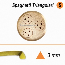 Trafila in Bronzo Speciale Spaghetti triangolari a forma di triangolo - La Fattorina Macchina con tagliapasta automatico per fare la pasta fresca  