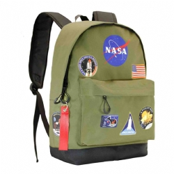 Zaino logo Nasa HS Apollo 13 Verde militare Multicolore Backpack Khaki Karactermania Prodotto Ufficiale