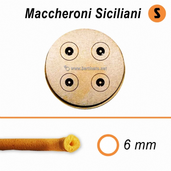 Trafila in Bronzo Speciale Maccheroni Siciliani Bucatini Lisci - VIP/2 Macchina per fare la pasta fresca  - 1