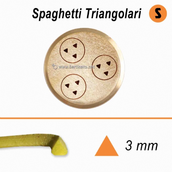 Trafila in Bronzo Speciale Spaghetti triangolari a forma di triangolo - VIP4 Macchina per fare la pasta fresca  - 1