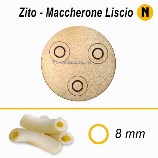 Trafila in Bronzo Speciale Zito Maccherone Liscio - La Fattorina Macchina con tagliapasta automatico per fare la pasta fresca  - 1
