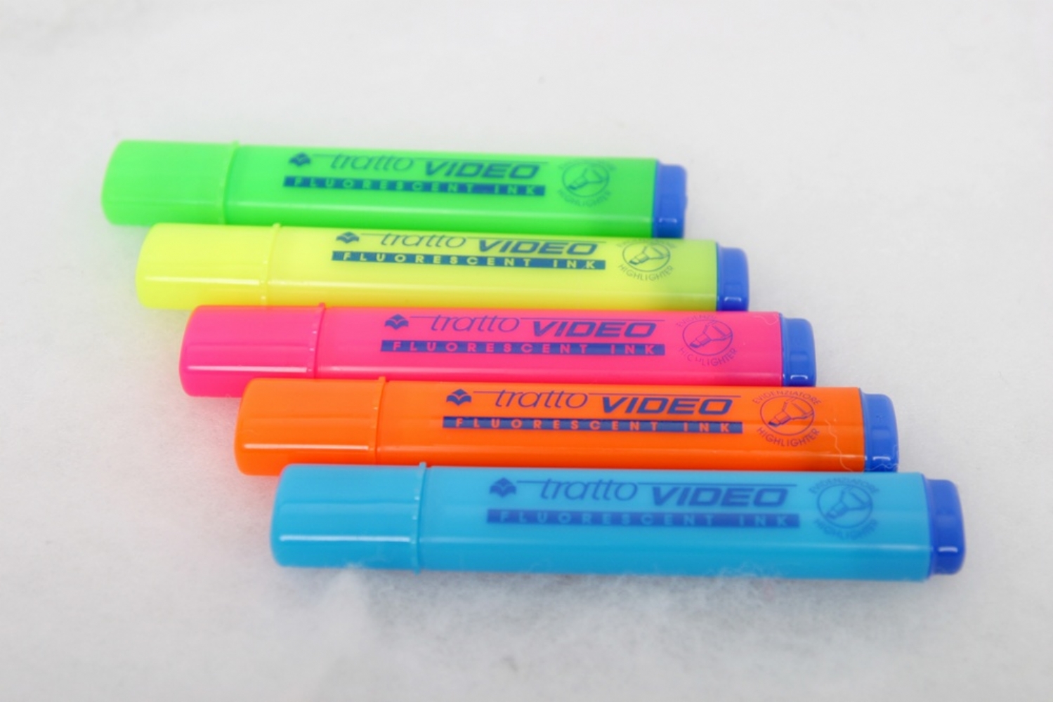Tratto Video Evidenziatore Fluo Giallo Verde Fucsia Viola Azzurro