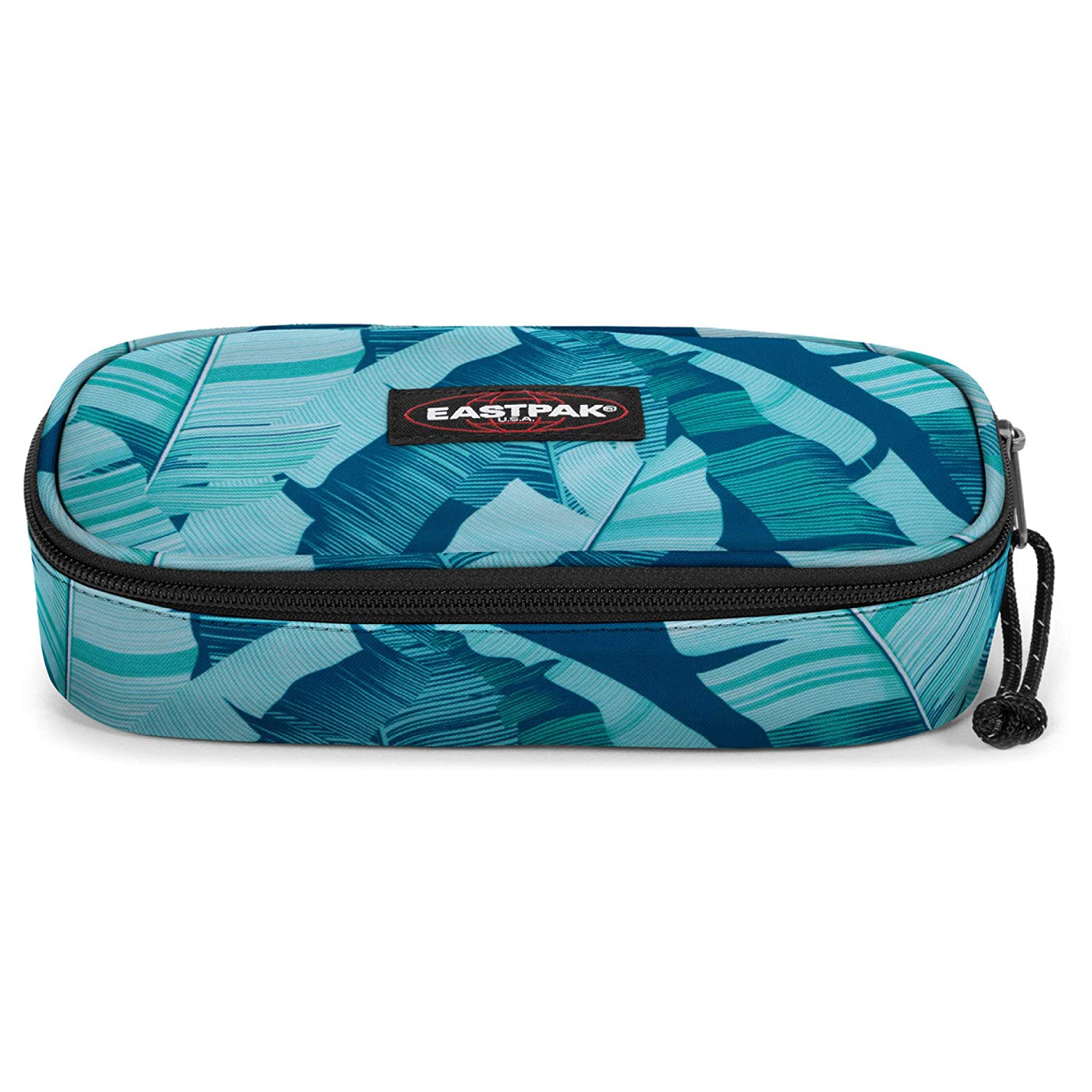 Eastpak - Astuccio Oval Single A17 - Brize Banana - Colore Azzurro  Acquamarina Verde Acqua Blu blue Foglie