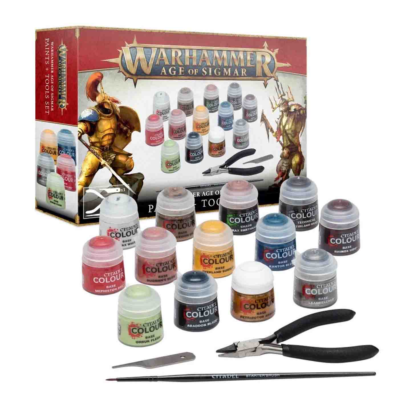 Set di pittura con colori pinza lima e pennello Citadel Colour di Warhammer  Age of Sigmar