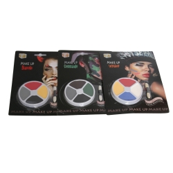 Halloween Makeup - Trucco per viso 4 colori - Grigio Nero Rosso Giallo Verde Marrone Rosso Bianco