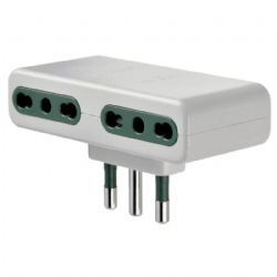 Adattatore Multiplo Vimar 1165B Spina 2P T 16A S17 Quattro Bprese P17 11 Bianco