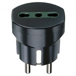 Adattatore Vimar 301 Presa Bipresa 10A 16A Spina Shuko Tedesca Nero