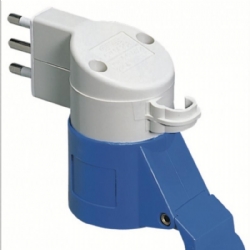 Adattatore da Presa Civile a Presa Industriale Gewiss GW64208 2P T Blu 16A 230V 
