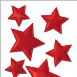 Adesivi 3D Natalizi Stella Rossa in Tessuto Herma 6529 Stickers 8 Pezzi 8X16 