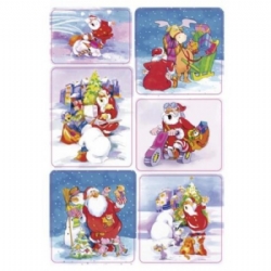 Adesivi Natalizi Herma 6599 Stickers 6 Pezzi Cartonati 8X16 