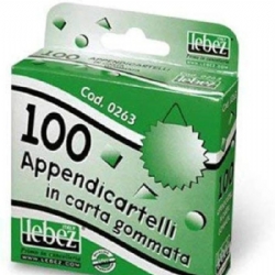 Appendicartellini Adesivi Lebez  in Carta Gommata  100 Pezzi