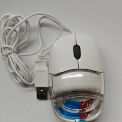 Aquatek AQ 511 Mouse Vintage Ottico Standard USB Bianco 3 Pulsanti con Ruota di Scorrimento 