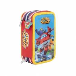 Astuccio 3 zip - Wings - Giochi Preziosi - Rosso Giallo Blu