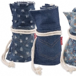Astuccio arrotolabile in jeans - Roll Jeans - Colourbook - Portacolori