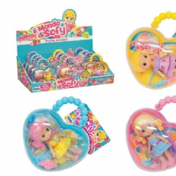 Bambola Sofy Minidoll 9 cm Borsetta Cuoricino Colori Assortiti