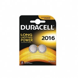 Batteria Duracell CR 2016 - Piatte tonde - Pastiglia- Lithium 3 V