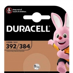 Batteria Duracell  SR41 392 384 Piatte tonde Pastiglia Ossido Argento 1 5V