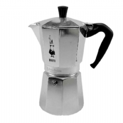 Bialetti Moka Express 9 Tazze Caffettiera Originale in Alluminio Manico Ergonimico Antiscottatura