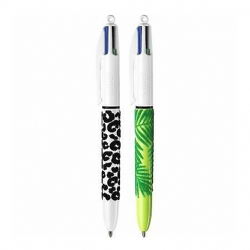 Bic 4 Colours - Velours - Penna a sfera - 4 Punte - Blu Nero Rosso Verde