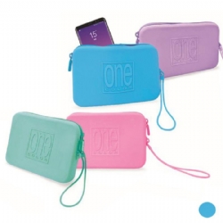 Blasetti Astuccio Pochette Summer Flat Celeste in Silicone