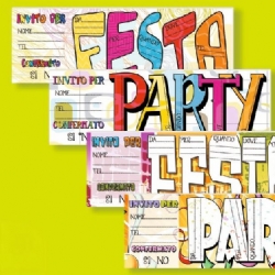 Blocchetti Forma Assegno da 15 Inviti Festa a Tema Party Compleanno 