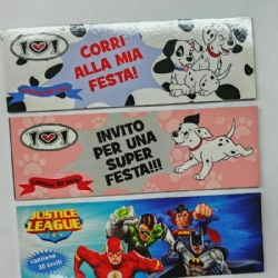 Blocchetti da 30 Inviti Festa Compleanno Bambini Tema Carica 101 e Justice League Super Eroi