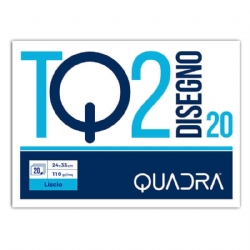 Blocco Album Disegno Quadra TQ2 24x33 Liscio Ruvido Liscio Riquadrato 20 Fogli 110gr 