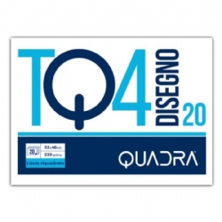 Blocco Album Disegno Quadra TQ2 33x48 Liscio Liscio Riquadrato 20 Fogli 220gr 