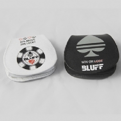Portamonete Poker  Bluff Nero Bianco