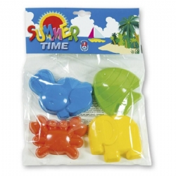Busta 4 Formine Design Animali  Elefante Coniglio Granchio Pesce