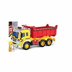 Camion Cantiere Luci Suoni Frizione Modellino Bambino Giallo Rosso