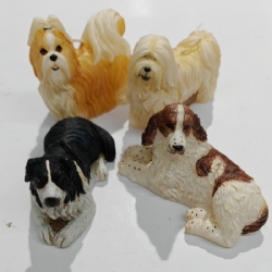 Candele Decorative Fatte a Mano Luce Cera Raffigurate Razze di Cane