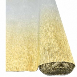 Carta Crespa 802 3  Rotolo 50 x 250 cm 180 grammi Colore Metalizzato Argento Oro