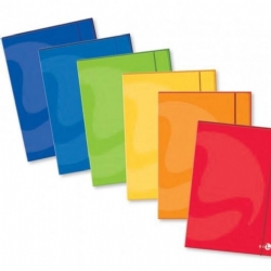 Cartellina Portadocumenti BM Cartonata Lucida a 3 Lembi con Elastico Dorso 1cm Colori Assortiti