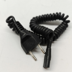 Cavo Alimentazione Spiralato Nero per Rasoi Elettrici Philips 220V