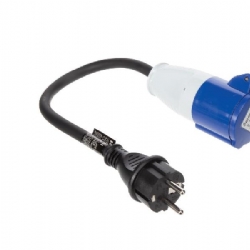 Cavo Spina Maschio Schuko a Spina Femmina Adattatore H07RN F 3G2 5 40cm 16A 230V IP44 Uso interno ed Esterno