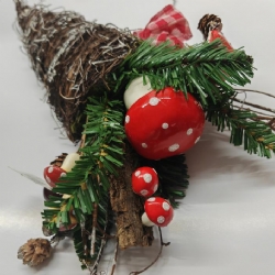 Centrotavola Fuoriporta  Decorazione Natalizia Forma di Cono Rovesciato