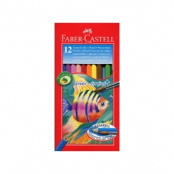 Colori a Matita Acquerellabili - Faber Castell - Matite 12 pezzi - Pennello Acquerello