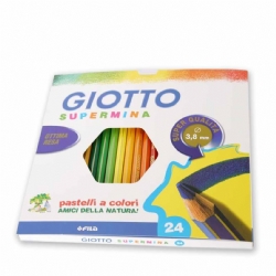 Colori a Matita SUPERMINA Giotto - mina da 3,8 mm - 24 pezzi