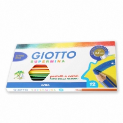 Colori a Matita SUPERMINA Giotto - mina da 3,8 mm - 12 pezzi