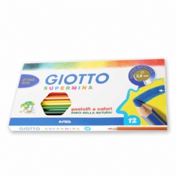 Colori a Matita SUPERMINA Giotto - mina da 3,8 mm - 12 pezzi