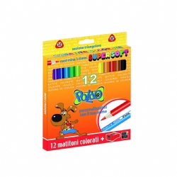 Colori a matita - Koh-I-Noor - Matitoni maxi mina 6,2mm - Poldo - 12 colori