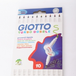 Colori Pennarello Giotto - Turbo Dobble - doppia punta fina e grossa 10 pezzi