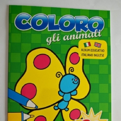 Coloro gli Animali Album Educativo Italiano Inglese Copertina Flessibile Salvadeos