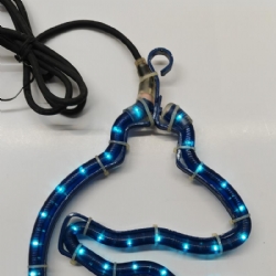 Cordone Tubolare Luce Neon Blu Natale Struttara in Ferro Forma di Palla Vintage da Esterno