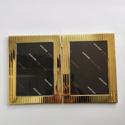 Cornice da tavolo Mascagni doppia a libro oro gold foto 12x17 cm fotografia