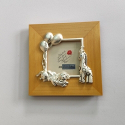 Cornice da tavolo Mascagni in legno e silver foto 7x7 cm fotografia