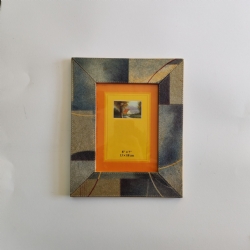 Cornice effetto pelle blu grigio foto 13x18 cm fotografia